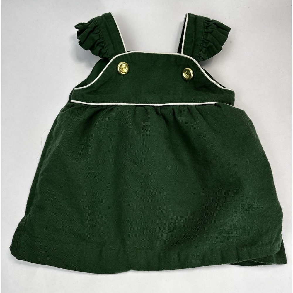 The Beaufort Bonnet Company Julia Jumper Flannel Grier Green 0-6 Month